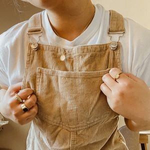 Stylish Tan Corduroy Jumpsuit